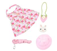 SHINEOFI Sturdy Rabbit Harness with Leash Lightweight Bunny Vest and Traction Rope for Small Pets Comfortable Bunny Outfit for Dwarf Rabbits and Holland Lop Use