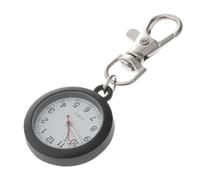 SHINEOFI Stylish Nurse Pocket Watch Pendant with Stainless Steel and Glass, Easy Time Viewing and Installation, Black Metal Fob Watch for People Who Work Busy Occasions Random Color