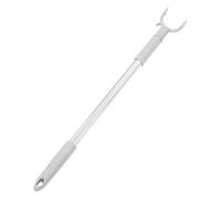 SHINEOFI Telescopic Clothes Fork, Adjustable Stainless Steel Laundry Rod | Plasticcovered Head adjustable laundry drying rod. Retractable clothes hanger fork for reaching high wardrobe, closet balcony