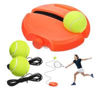 SHINEOFI Tennis Trainer Rebounder for Solo Practice, Tennis Ball Training Baseboard with 3 Rebound Balls, Self Study Equipment for Indoor Outdoor Garden Driveway, Portable Rebounder Set, Orange