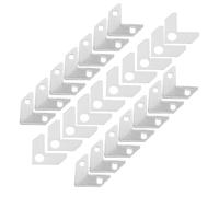 SHINEOFI Thickened Aluminum Alloy Picture Frame Corner Brackets Heavy Duty Backing Clips with Spring Clamps for Secure Hanging and Fixing Small Square Angle Braces for Mirrors and Frames in