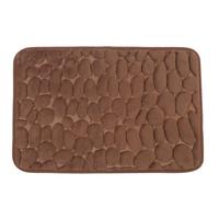 SHINEOFI Thickened Anti-skid Bathroom Rug Non-slip Entry Floor Cushion Washable Polyester Doormat for Toilet and Indoor Door Mat 60x40cm Coffee