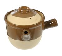 SHINEOFI Traditional 2l Clay Pot Casserole for Chinese Medicine Stewing, High Temperature Resistant Earthenware Cooking Pot for Gas Stove, Kitchen Essential for Herbal Soup and Stew