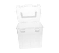SHINEOFI Transparent Slot Marker Storage Case Durable Plastic Carrying Box for Pens Color Pencils and Paint Brushes for Artists Students and Teachers Any Creative