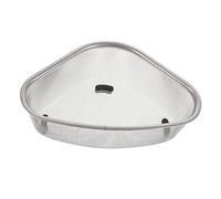 SHINEOFI Triangle Kitchen Sink Drain Basket Corner Sink Strainer Basket Food Waste Strainer for Kitchen with Space-Saving Design and Rounded Edges