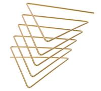 SHINEOFI Triangular Iron Art Desktop Book Holder Small Gold Freestanding Book Shelf Multi-function Magazine Holder Bookends Office Desk Organizer