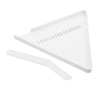 SHINEOFI Triangular Pill Organizer Tray and Corner Spout with Three Compartments Space-Saving Design White Abs Material Prevents Confusion and Features for Clinics and Medicine Cabinets