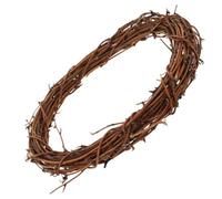 SHINEOFI Twig Branch Wreath 25cm Coffee Wood DIY Wreath Frame for Christmas and Easter Holiday Decorations