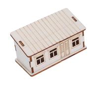 SHINEOFI Unfinished Wooden House Model Kit DIY Painting Log Cabin for Christmas Table Centerpiece Holiday Decor Crafting Adults