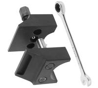 SHINEOFI Universal Steel Suspension Strut Spreader and Split Hub Tool with Double-Ended Spanner Wrench for Car Shock Absorber Removal and Steering Suspension Repair