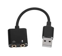 SHINEOFI USB and PVC for Stable Enhanced Material Quality Sound, for External Card Adapter with Headphone Mic Jack Two-in-one Design Aluminium Alloy Laptop and Smartphone