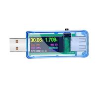 SHINEOFI USB Power Tester USB Voltage Tester with LCD Display for Real Monitoring for Chargers Power Banks and Data Cables Durable and Easy to Use