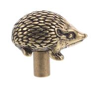 SHINEOFI Vintage Brass Hedgehog Cabinet Knob, Antique Style Drawer Pull for Dressers and Kitchen Cabinets, Retro European Decorative Metal Handle for Wardrobe and Cupboard Hardware