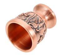 SHINEOFI Vintage Elephant Pattern Decorative Goblet Glasses for Liquor and Tea Retro Copper Small Cups for Home Bar and Desktop Decor Meticulous Craftsmanship with Unique Antique Style