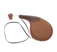 SHINEOFI Vintage Leather Bota Bag Wear-Resistant Water Pouch for Outdoor Hiking Camping Portable Ancient Style Wine Carrier with Historical Craftsmanship and Elegant Retro Design