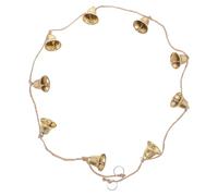 SHINEOFI Vintage Metal Wind Chimes Bell String with Rustic Hemp Rope DIY Hanging Ornaments for Christmas Tree Holiday Party Outdoor Garden Decoration Easy to Hang with Dot Design