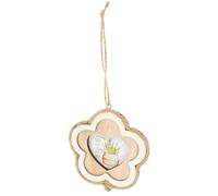 SHINEOFI Vintage Mini Wooden Picture Frame Wall Ornament with Flower Design, Small Rustic Home Décor for Tiny House Display and Valentine’S Day Photo Frame