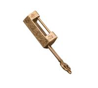 SHINEOFI Vintage Retro Copper Padlock Set with Key, Alloy Antique Latches for Jewelry Box and Suitcase, Traditional Chinese Style Magpie Design, Old-Fashioned Chest Lock for Home Use