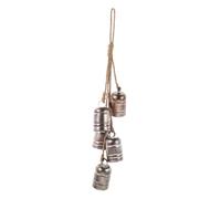 SHINEOFI Vintage Rustic Hanging Bell Cluster with Jingle Chime Sound Xmas Wind Chime Pendant for Outdoor Porch and Patio Festive Christmas Bells Decoration Enhancing Holiday Atmosphere