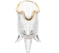 SHINEOFI Vintage Style Gold-Rimmed Imperial Wine Glass 30Ml Three-Legged Glass Cup Household Retro Drinkware for Home and Hotel Use