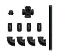 SHINEOFI Vintage Style Roll Paper Holder Decorative Tissue Rack Industrial Pipe Design Vertical Paper Tissue Stand Retro Bathroom Desktop Organizer for Home Use