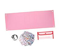 SHINEOFI Visual Schedule Routine Chart Pink Interactive Daily Planner Board with Cards Compact Space-saving Design Encourages Independence and Self-discipline for Home and School