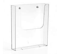 SHINEOFI Wall-Mounted A4 Acrylic Book Display Stand with Brochure Holder and Document Organizer for Office and Home Magazine Storage