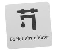 SHINEOFI Water Saving Warning Sign Wall Mounted Water Conservation Notice for Bathroom and Restaurant Use Caution Sign for Usage Awareness