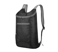 SHINEOFI Waterproof Folding Backpack Lightweight Travel Pack Large Capacity | Polyester Build, Quick-access Pocket, Black Finish, for Cyclists, College Students, Camping and Gym Visits