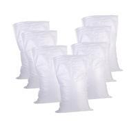 SHINEOFI Waterproof Woven Sandbags 16pcs Large Capacity Flood Prevention Barriers Heavy Duty Anti-flood Sand Bags for Outdoor Emergency White Laminate 35x60cm