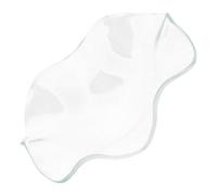 SHINEOFI Wavy Glass Burner Dish 115mm Diameter, Multifunctional Essential Oil Aromatherapy Wax Warmer Dish for Home Decor, Minimalist and Stylish Design