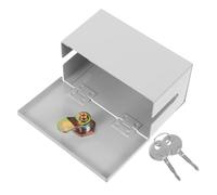 SHINEOFI Weatherproof Lockable Electrical Outlet Protector Box with Key Portable Protective Socket Cover for Outdoor Power Strips Quick Installation and Security for Public Charging Areas