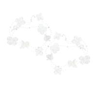 SHINEOFI Wedding Headbands 2Pcs White Bride Hair Accessories Romantic Decorative Hairbands with Cloth and Pearl for Wedding Party