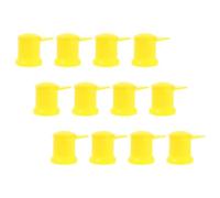 SHINEOFI Wheel Lug Nut Indicators 12Pcs Yellow 33Mm Plastic Caps for Trucks and Trailers Dirt Protection Loose Nut Detection Safety Markers