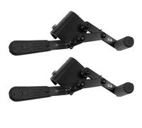 SHINEOFI Wheelchair Brake Replacement Pair with Dual Brake Parking Assembly, Side Mount Metal Handbrake for Manual Wheelchairs, Black Color, Smooth Surface