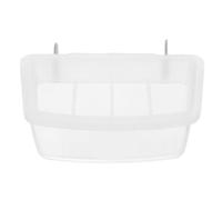 SHINEOFI White Abs Bird Feeder for Budgie and Parakeets with Observation Window, Reducing Food Waste, Suitable the Cage or Birdcage