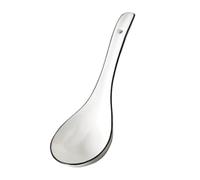 SHINEOFI White Ceramic Soup Spoon Porcelain Tableware Porridge Scoop Multi-Function Kitchen Dining Spoon for Home and Restaurant Use
