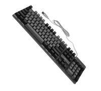 SHINEOFI Wired Rgb Gaming Keyboard 104 Keys Mechanical Feel Usb Computer Game Hardware for Gamers Gray Black Dual Color Backlit Suitable for Office and Home Use