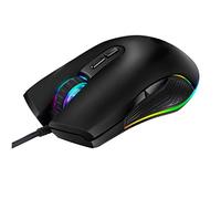 SHINEOFI Wired Usb Gaming Mouse 7 Keys Rgb Optical Professional Pc Laptop Mouse Lighted Logo for Gamers Matte Black Random Color