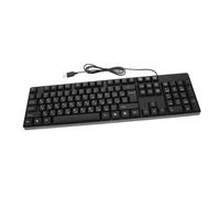 SHINEOFI Wired USB Russian Character Keyboard for Desktop Flat Design with Pad for Home Office and Gaming Electronic Keyboard for Everyday Use