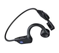 SHINEOFI Wireless over Ear Headphones with Intelligent Digital Display and Comfortable Abs Material Design, Rechargeable Earphones for Running and Daily Use, Black Colour