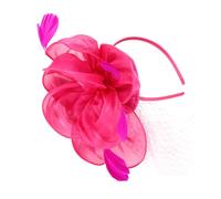 SHINEOFI Women Fascinator Headband Mesh and Silk Cloth, Easy to Put on Hair Accessory Creating Instant Stunning New Hairstyle, Chic Party Hat for Dancing and Themed Party