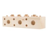 SHINEOFI Wooden Bird Chewing for Parrots and Small Birds Natural Beige Wood Material Designed to Reduce Aggression and Intelligence and Puzzle Foraging