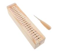 SHINEOFI Wooden Bookbinding Supplies Kit with Accurate Punching Support and Versatile Thread Compatibility, for Beginners in Bookbinding and DIY Crafts, Featuring a Khaki Wood Book Punching