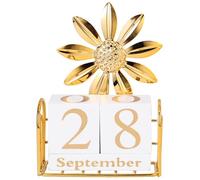 SHINEOFI Wooden Calendar Blocks Set, Perpetual Desk Calendar, for Daily Date Display Home And Office Use