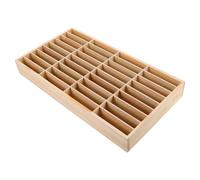 SHINEOFI Wooden Cell Phone Holder Organizer Multi Compartment Storage Box for Desk Classroom and Office Use Practical Mobile Phone Organizer Natural