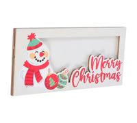 SHINEOFI Wooden Christmas Money Holder Snowman Design Festive Cash Wallet Xmas Table Decor Portable Holiday Party Favor Wood Card Organizer