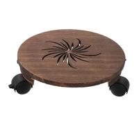 SHINEOFI Wooden Flowerpot Roller Tray with Wheels Sturdy Plant Pot Base for Easy Mobility for Indoor Outdoor Use for Vases Potted Plants