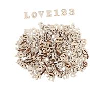 SHINEOFI Wooden Letters and Numbers Set Unfinished Alphabet and Numerals for DIY Crafts Home Decor Early Learning Educational Smooth Friendly Design for Creative Art Projects and Wall