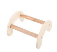 SHINEOFI Wooden Parrot Perch Stand for Birds and Chickens Bite-resistant Roosting Rod with Two Smooth Perches Stable Outdoor Pet Resting Platform for Cage and Coop Use